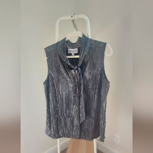 Alex & Parker Shiny Dress Shirt Women's L